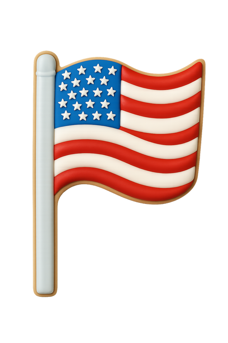 American flag cookie shape, 4th of July dessert accessory