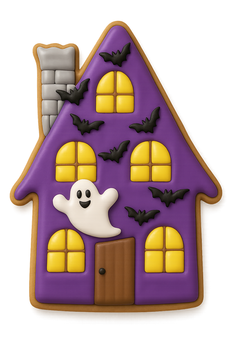 Haunted House Gingerbread House Cookie Cutter 6.75 in B1425