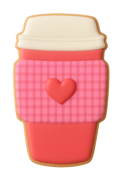 Latte Cup Cookie Cutter 4 in B1537