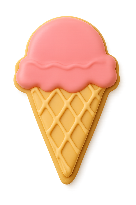 Ice Cream Cone Cookie Cutter 4 in B1558