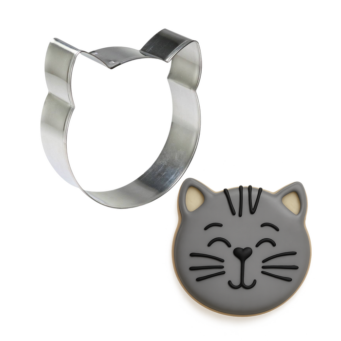 Round Cat Face Cookie Cutter 3.5 in B1604