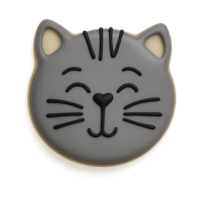 Round Cat Face Cookie Cutter 3.5 in B1604