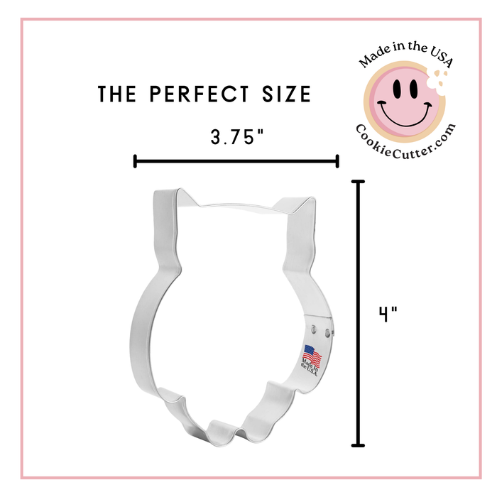 Chubby Owl Cookie Cutter 4 in B1611