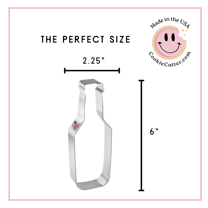Soda or Beer Bottle Cookie Cutter 6 in B1718