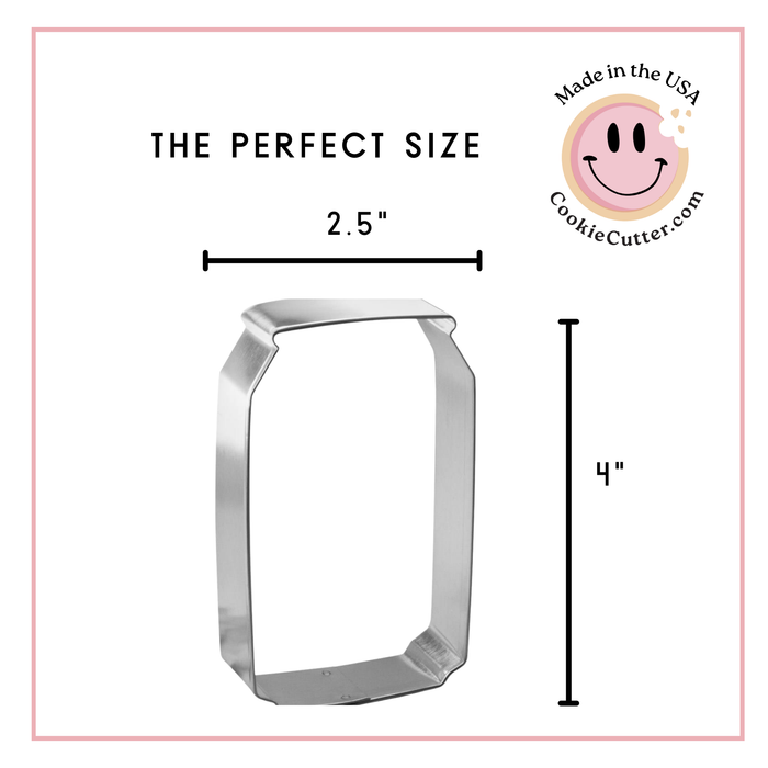 Soda Beer Can Cookie Cutter 4 in B1749