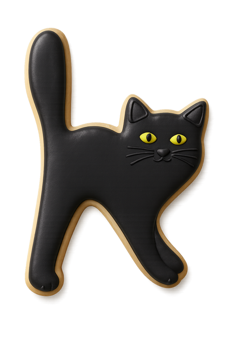Scary Cat Cookie Cutter 4 in B921
