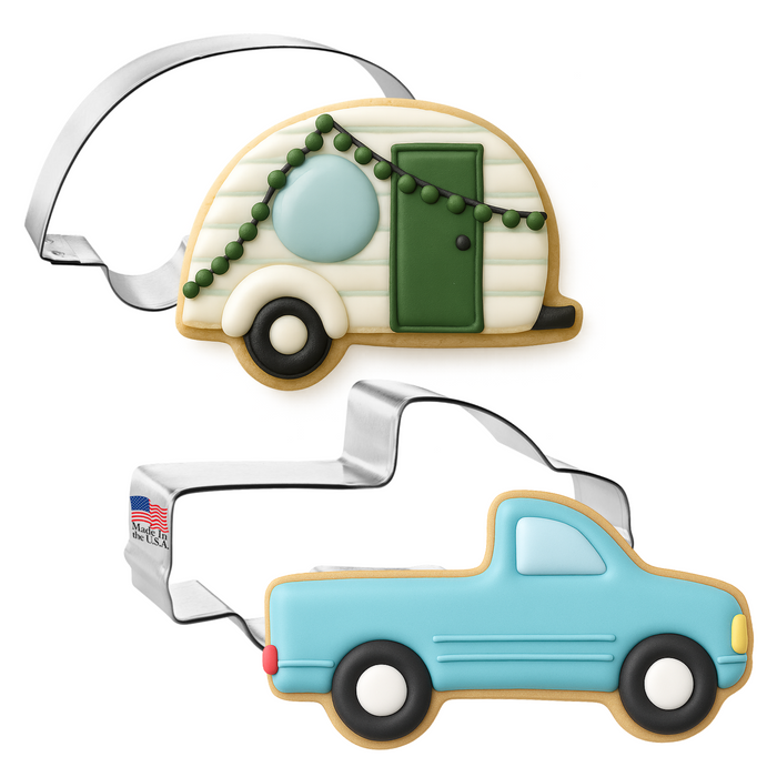 RV camping cookie cutters, travel-themed baking tools