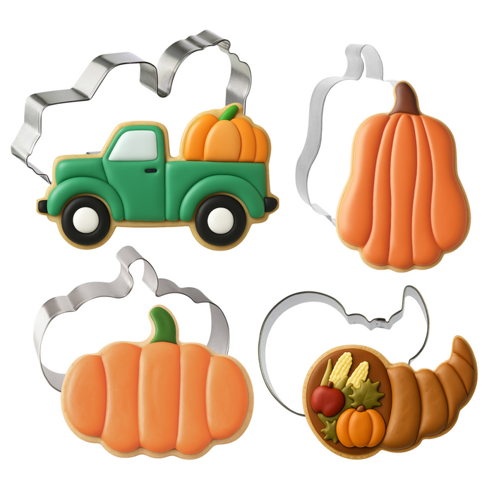 Pumpkin Harvest Cookie Cutter 4 Pc Set HS0443