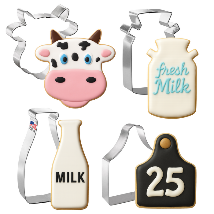 Dairy Farm Cow Cookie Cutter 4 Pc Set HS0458