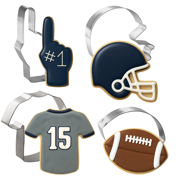 Football Cookie Cutter Set 4 Pc HS0496