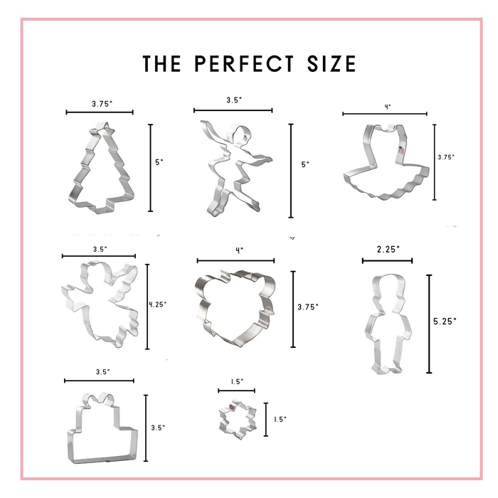 Nutcracker Christmas Ballet Cookie Cutter 8 Pc Set HS0515
