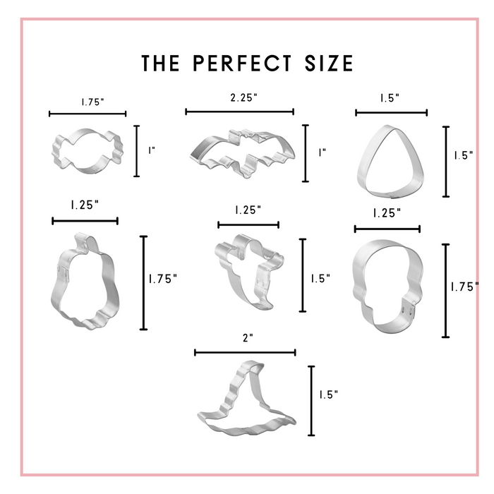 Miniature Halloween Cookie Cutter Set 7 Pc HS0520