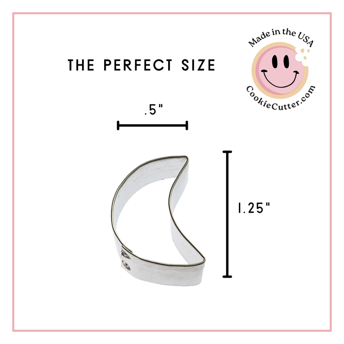 Mini Crescent Moon Cookie Cutter 1.25 in M139
