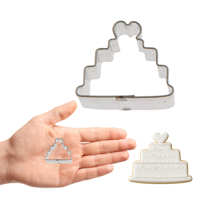 Mini Wedding Cake Cookie Cutter 1.25 In. M150