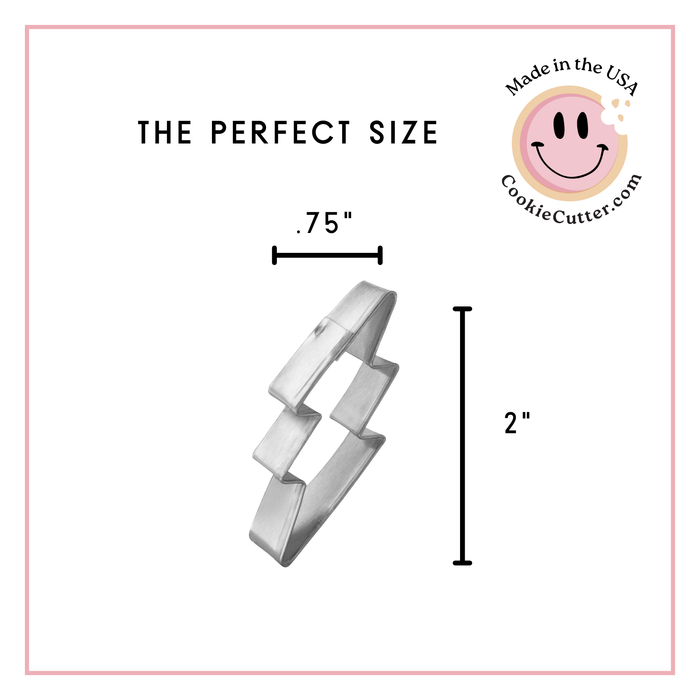 Mini Lightning Bolt Cookie Cutter 2 in M199