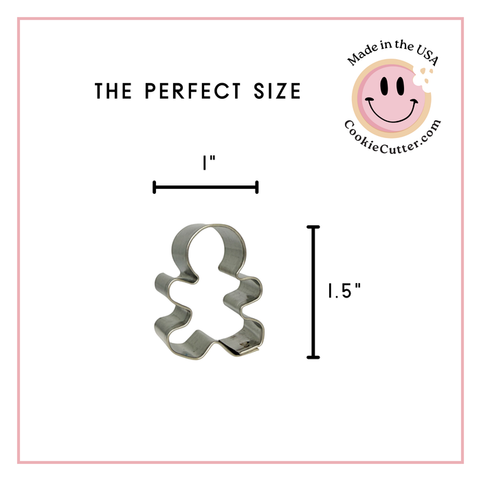 Mini Gingerbread Boy Cookie Cutter 1.5 in M2F