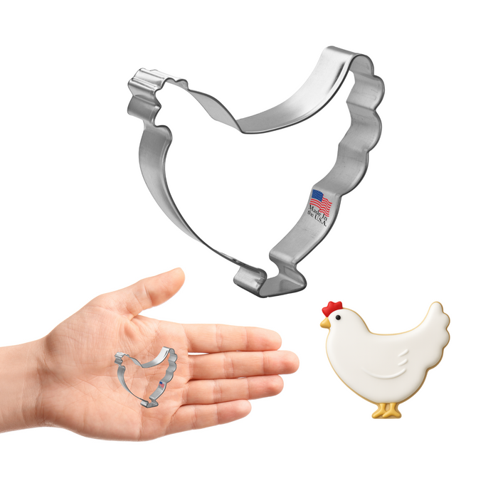 Mini Chicken Cookie Cutter 1.75 in M34