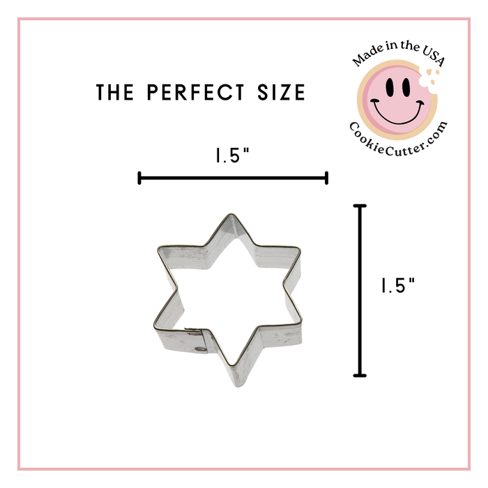 Mini 6 Point Star Cookie Cutter 1.25 in M6