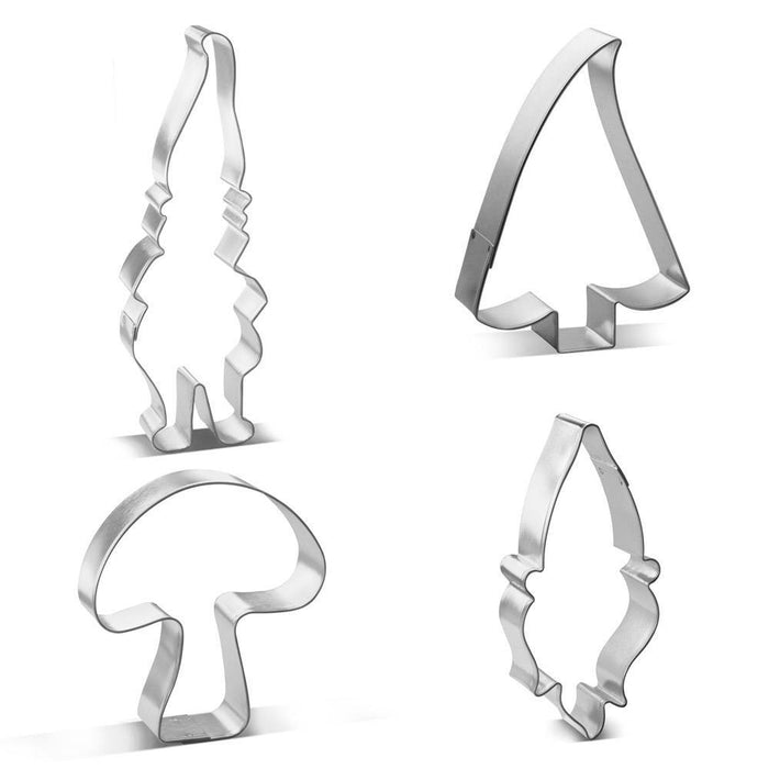woodland cookie cutter set, gnome elf cookie cutter