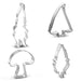 woodland cookie cutter set, gnome elf cookie cutter