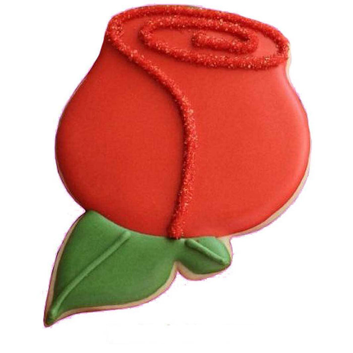 Red Rose Plastic Cookie Cutter 3.5" Cc112