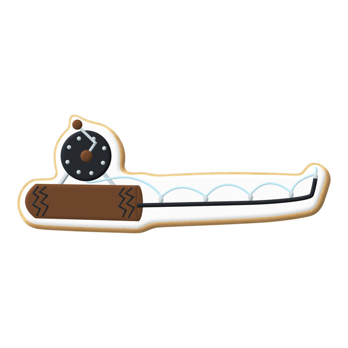 outdoor cookie cutter, fishing-themed cookie accessory