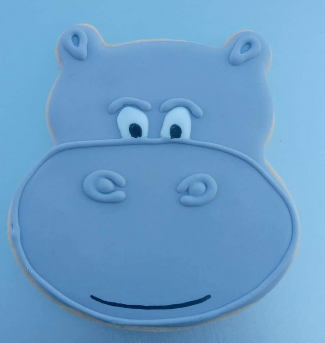 Hippo Face Cookie Cutter 3.75 in B1580