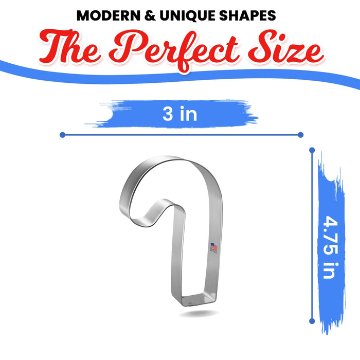 Candy Cane Cookie Cutter 4.75 in B1268