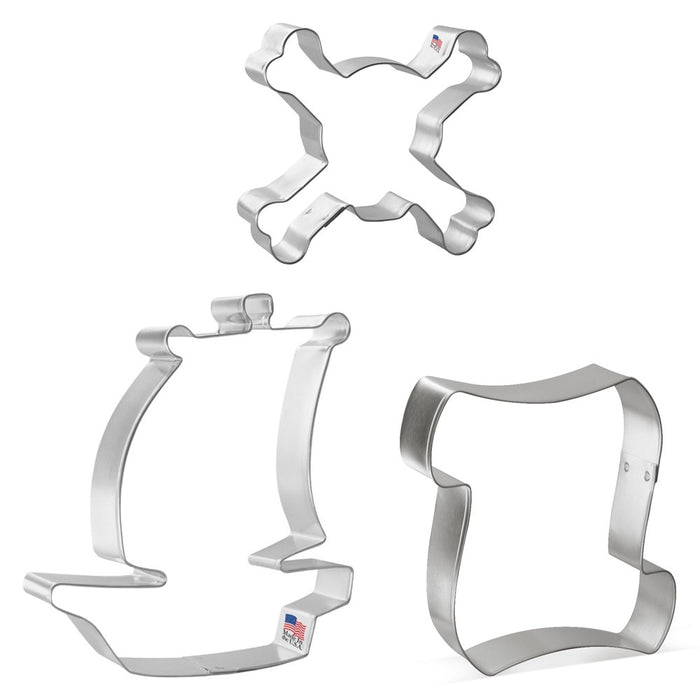 Pirate Cookie Cutter Set 3 Pc HS0512