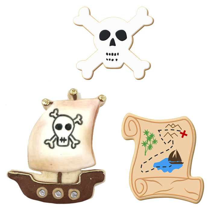 Pirate Cookie Cutter Set 3 Pc HS0512