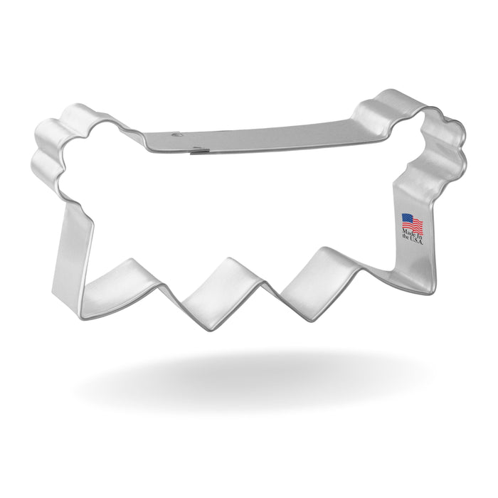 Four Flag Banner Cookie Cutter 4 in B1284