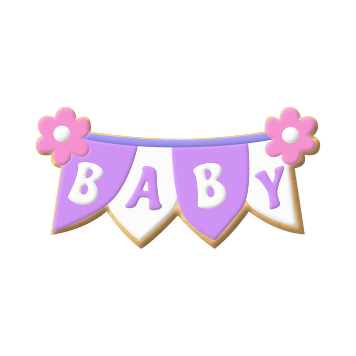 Four Flag Banner Cookie Cutter 4 in B1284
