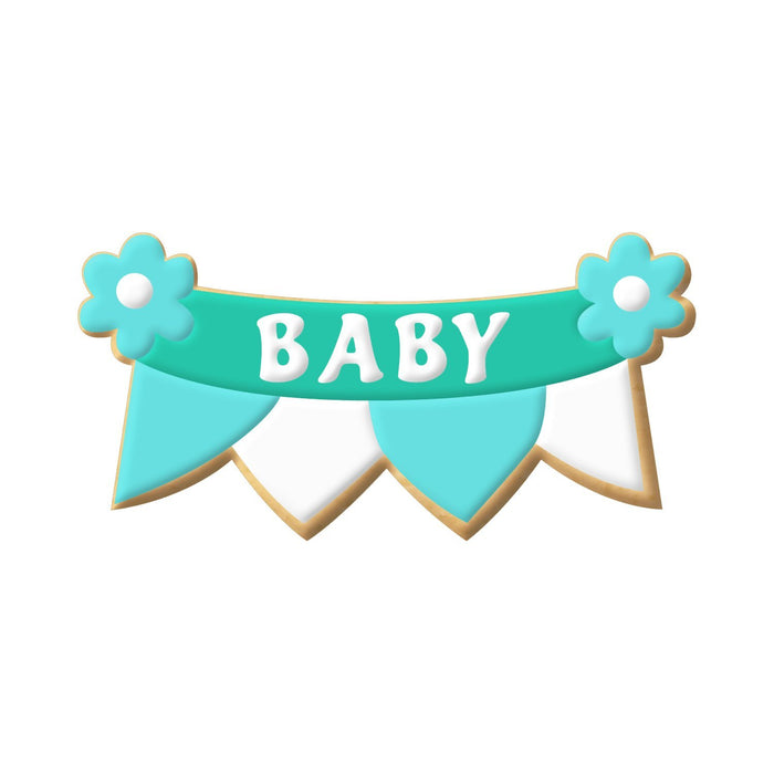 Four Flag Banner Cookie Cutter 4 in B1284