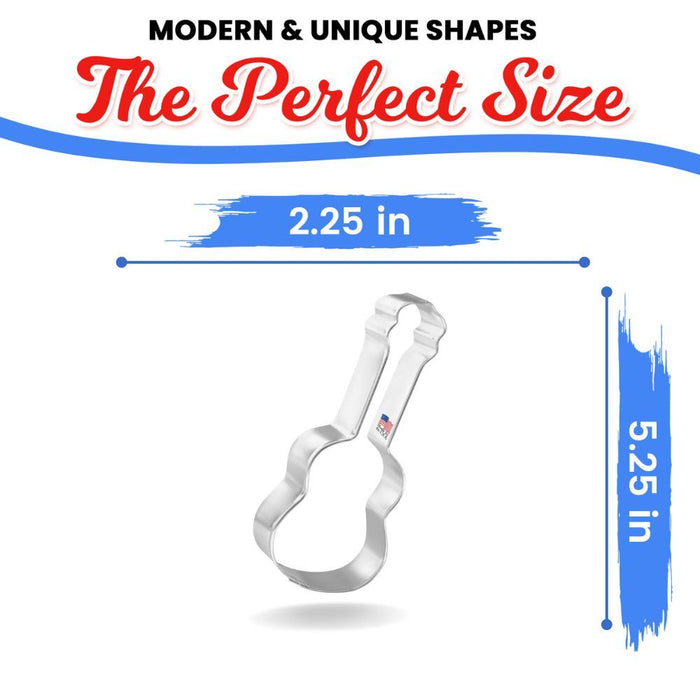 Guitar Ukulele Cookie Cutter 5.25 in B1646