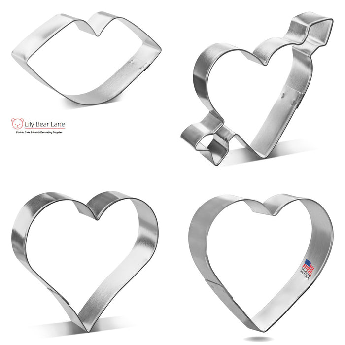 Kiss From The Heart Cookie Cutters 4 Pc Set HS0470