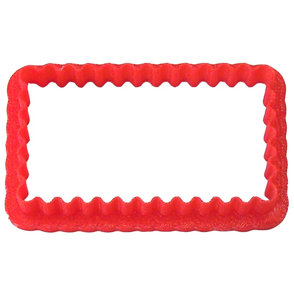 Rectangle Frilly Cookie Cutter Cookie Cutter | Cookie Cutter Experts ...