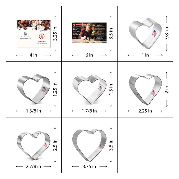 Nested Heart Cookie Cutter 6 Pc Set L9021