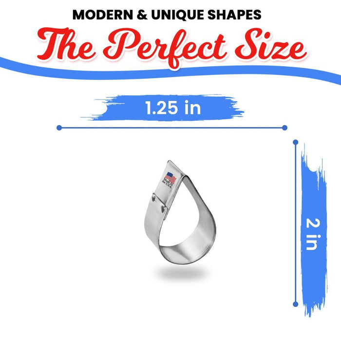 Teardrop Cookie Cutter 2 in B1697