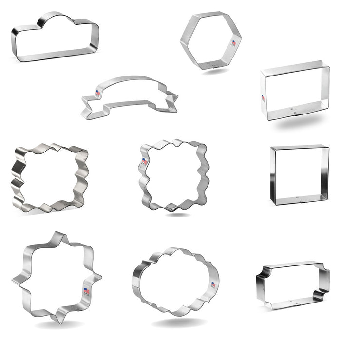 Frames & Plaques Cookie Cutter 10 Pc Set HS0533