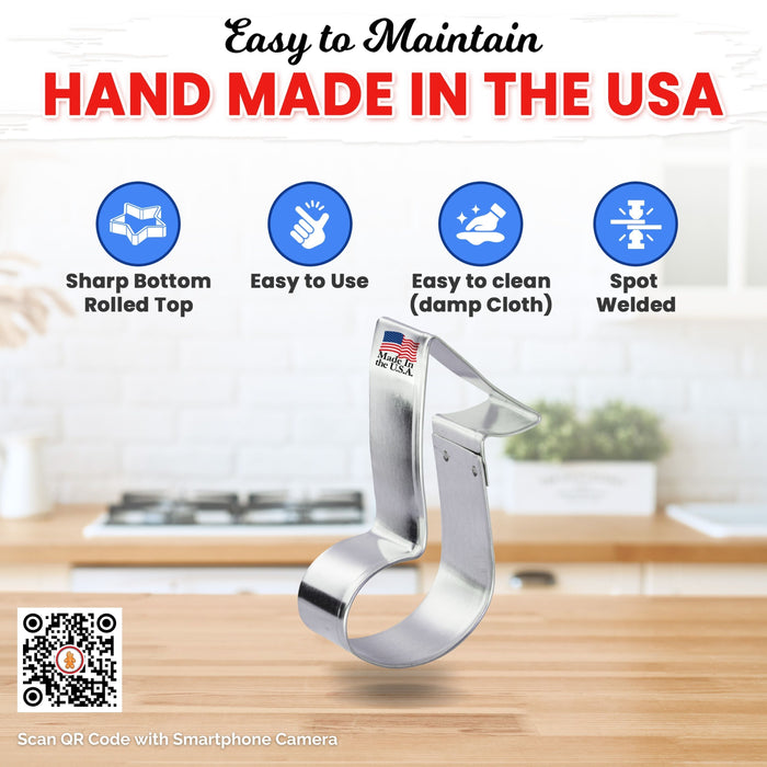 Music Note Cookie Cutter 3.25 in B622