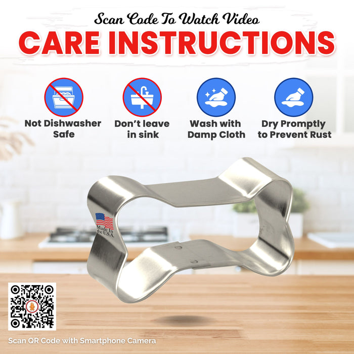 Dog Bone Cookie Cutter 2.5 in B922