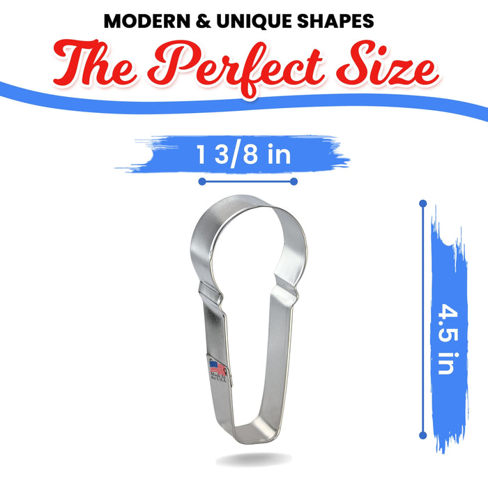 Microphone Cookie Cutter 4.5" B1018