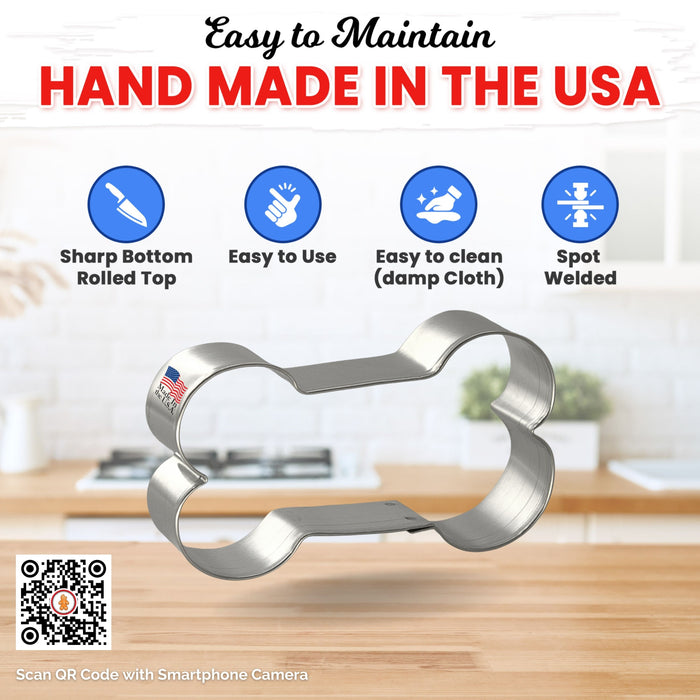 Dog Bone Cookie Cutter 3.75 in B1305