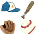 glove bat cap and ball cookie cutters