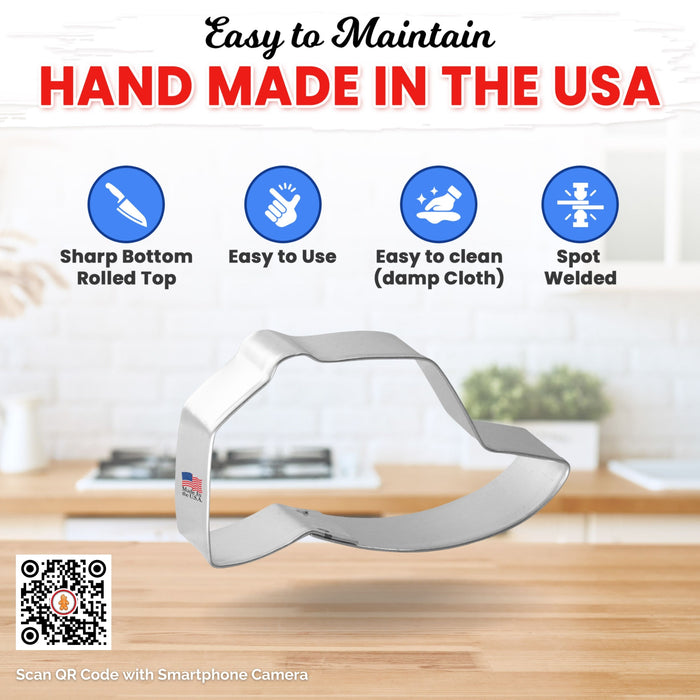 Baseball Cap Cookie Cutter 3.25 in B1235
