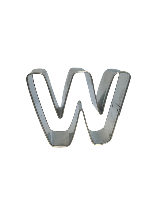 Letter W Tin Cookie Cutter 3 in B0123