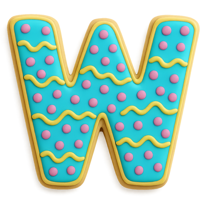 Letter W Tin Cookie Cutter 3 in B0123