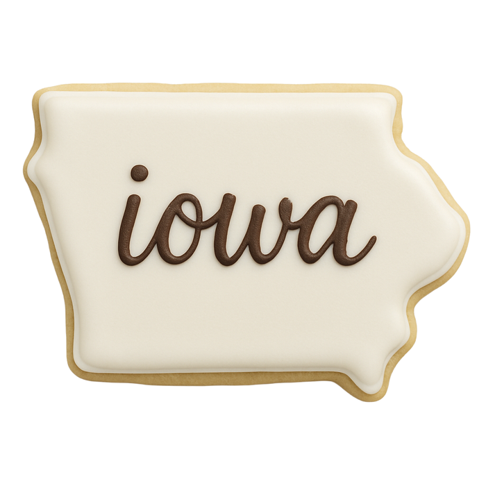 State of Iowa 4 in Cookie Cutter in B1795