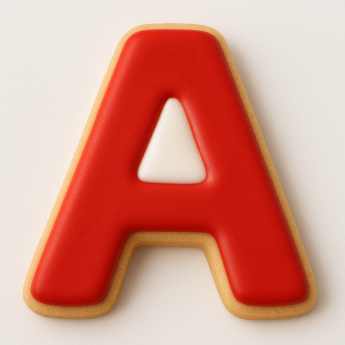 Letter A Tin Cookie Cutter 3 in B0101
