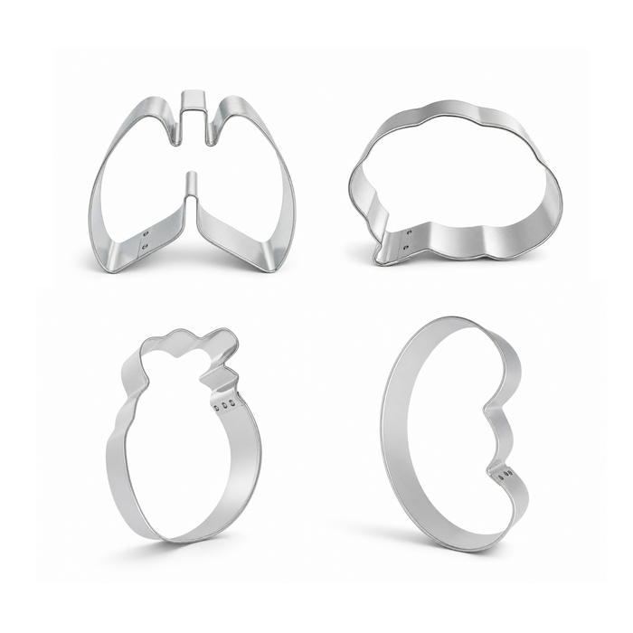 Anatomical Body Parts Cookie Cutter 4 Pc Set, HS0403